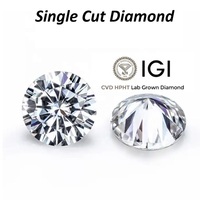 Diamante Cultivado en Laboratorio de 0.90ct, Corte Redondo, Corte Excelente, HPHT CVD, Color F, VS1, Certificado IGI, Diamante Suelto