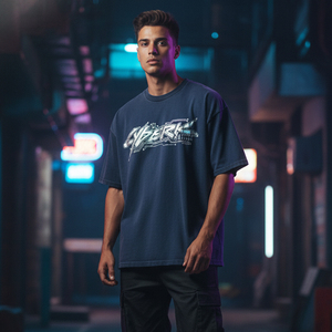 เสื้อยืดโอเวอร์ไซส์คุณภาพพรีเมียม เนื้อผ้าโพลีเอสเตอร์ 100% หนานุ่ม พิมพ์ลายโลโก้แบรนด์ตามสั่งด้วยเทคนิค Sublimation Transfer สไตล์วินเทจ - Product Image 5
