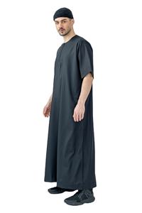 Vêtements islamiques à manches courtes pour l'été Thobe pour hommes Jubba Nouvelle arrivée Thobe pour hommes personnalisé Vente à chaud islamique Jubba pour hommes - Product Image 4