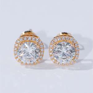 Boucles d'oreilles en diamant Moissanite VVS en argent sterling 925, prix de gros abordable, pour hommes et femmes, provenance Inde - Product Image 5