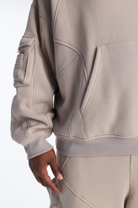 Nouvelle Arrivée Sweat à Capuche Homme Automne 100% Coton Molletonné Pull Oversize Couleur Unie Style Décontracté Haute Qualité Poches Personnalisées - Product Image 3