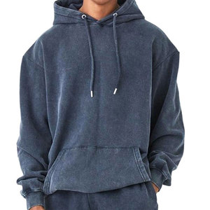 Custom Heavyweight Cotton Hoodie Sweatpants <b>Set</b> Acid Washed Vintage Unisex XL Tracksuits Solid Plus Size Reflective Printed Logo - Product Image 4