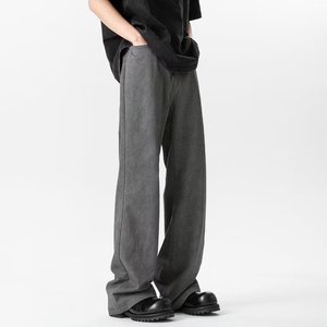 Pantalones de Hombre Fiy Humble, Blancos, Cintura Elástica, Pierna Ancha, Estilo Hip Hop, de Lana, Casuales, Transpirables, de Peso Medio, con Cierre de Cremallera - Product Image 6