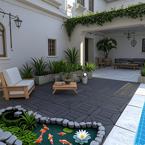 Nuove Piastrelle per Pavimenti a Incastro da 12 Pollici, Facili da Installare, per Interni/Esterni, Patio - Installazione Rapida - Product Image 3
