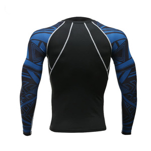 Men's BJJ Rash Guard Set Long Sleeve <b>Compression</b> Sportswear Breathable Spandex Polyester MMA Training Apparel Custom Logo UPF50 - Product Image 3