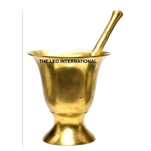 Shiny Finishing Mortar Pestle Supply By India Home Kitchenware Catering Item Decorative Mortar Pestle - Product Image 5