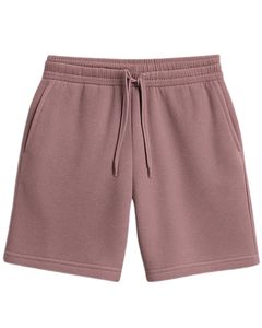 Men Dull Mauve <b>Fleece</b> <b>Shorts</b> Soft Polyester Blend Elastic Waist Eco-Friendly Sustainable Casual Lounge Gym Pants Custom Logo OEM - Product Image 1