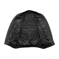 Blouson Bomber Homme en Cuir de Vachette Noir 100% Original OEM 2025 – Prix de Gros, Faible MOQ, Imperméable, Chauffant, Boutonné, Tendance Hiver
