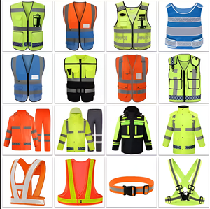 Venta caliente construcción trabajo seguridad bombardero chaqueta alta visibilidad reflectante algodón manga menos chaleco chaqueta con cierre de cremallera - Product Image 6