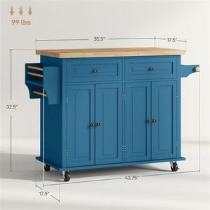 Mobiletto da Cucina per Organizzazione e Praticità, Funzionante come Isola Cucina - Product Image 3