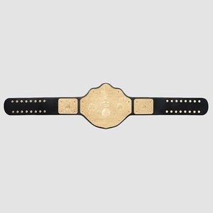 Custom Professional Championship Belt Wrestling Boxing MMA Champion Title Belt Premium Leather Gold <b>Metal</b> <b>Plates</b> OEM Logo Design - Product Image 2