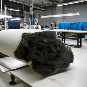 Fibre 100 % recyclée 6D noire solide et sèche, très demandée, de l'usine Vikohasan et fibre GRS pour la fabrication de fil non tissé et de géotextile. - Product Image 1