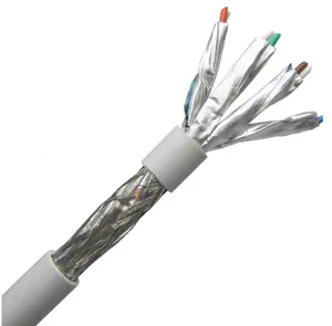 شبكة LAN خارجية 100m 305m لفة 23awg النحاس الخالص FFTP cat 7 SFTP cat7 كابل إيثيرت داخلي