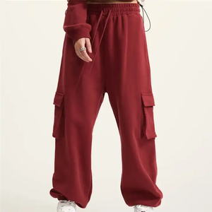 Pantalones Deportivos Personalizados al por Mayor con Logotipo Impreso, Corte Holgado, Pierna Ancha, Color Sólido, 100% Algodón, Cintura Media, Diseño Unisex - Product Image 3