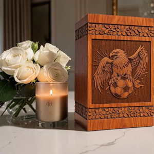 Personalized Masonic Wooden Urn | Engraved Square Compass <b>Memorial</b> <b>Box</b> <b>Memorial</b> Keepsake by AYAANS - Product Image 2