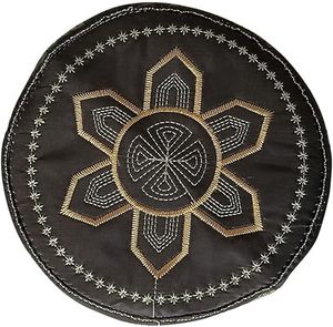 Gorros Topi para Ramadán, Gorros Islámicos para Oraciones, Gorros Namaz con Diseño Redondo Estampado, Gorro Negro de Moda para Regalo de Ramadán - Product Image 4