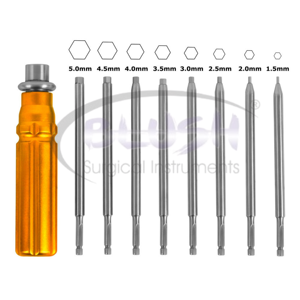 High Quality Stainless Steel Bone Surgical Instrument Set Quick Coupling Handle Screwdrivers CE ISO Certified By <b>Blush</b> Surgical - Product Image 2