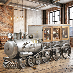 ตู้เก็บไวน์เหล็กอุตสาหกรรมแบบบานเปิด 2 ช่อง สำหรับบ้านและพื้นที่บริการ - Product Image 1