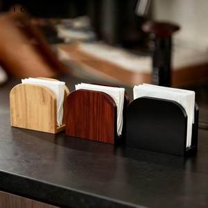 <b>Vintage</b> wooden napkin holder antique finish dining <b>table</b> accessory decorative kitchen organizer stylish home decor piece - Product Image 3