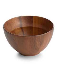 Bol de service en bois fait main, design minimaliste, bois naturel non traité, conçu pour le service des aliments - Product Image 6