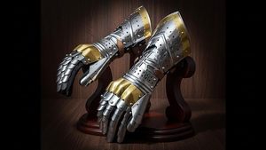Guantes de Armadura Medievales de Cuero Auténtico, Estilo Caballero, Pulidos, para Disfraces Históricos y Fotografía, de Fabricante Confiable - Product Image 4