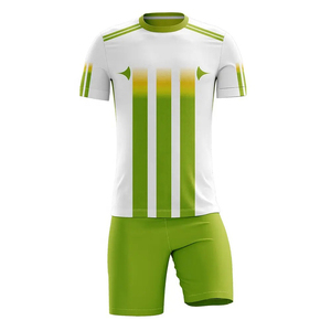 Ensemble d'uniformes d'entraînement de football : maillot et short respirants, anti-transpiration, antibactériens, grandes tailles, en tissu pour équipes sportives - Product Image 4