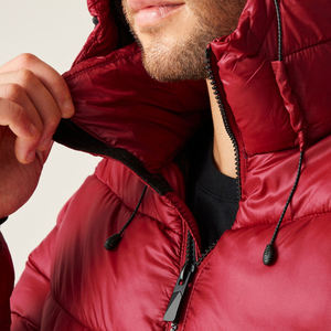 2025 High Street Men's Waterproof Polyester Puffer <b>Jacket</b> Customised Design with Hood for Winter OEM Service from Pakistan - Product Image 4