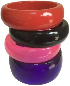 Brazaletes artesanales de resina artística para mujer, brazaletes de joyería llamativos - Product Image 1