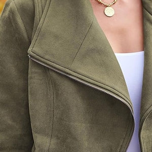 Dernières tendances en matière de vêtements pour femmes, veste en daim décontractée, veste en daim clair pour femmes - Product Image 6