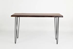 Mesa Auxiliar de Madera Natural con 3 Patas de Hierro, Estilo Vintage, Organizador para Sala de Estar, Construcción Resistente - Product Image 6