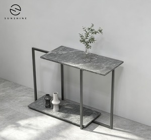 Sunshine Marble <b>Console</b> <b>Table</b> Minimalist Modern <b>Entry</b> Living Room Furniture Stable Leg Base Design - Product Image 1