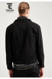 Veste en jean pour homme de haute qualité, sur mesure, nouvelle veste longue en jean élégante en laine et coton, vente en gros OEM, vêtements décontractés pour garçons - Product Image 3