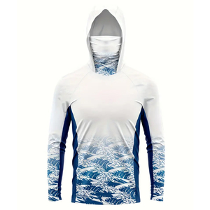 Vente flash : Sweat à capuche de pêche pour homme, performance, grande taille, 100 % polyester, séchage rapide, manches longues, coupe-vent pour adultes - Product Image 1