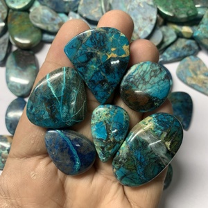 Cabochon de pierres précieuses en vrac Shattuckite Crysocolla naturel de haute qualité avec certificat IGI - Product Image 4