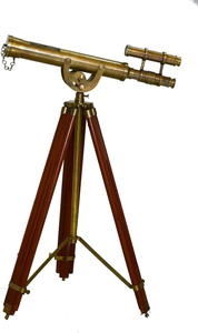 Petit télescope monoculaire en laiton poli doré avec support pour le camping et les aventures en plein air-Vente en gros - Product Image 3