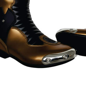 Botas de Motociclismo de Cuero Genuino, Impermeables, con Punta de Acero, Calzado Protector para Motociclistas, para Primavera, Verano, Otoño e Invierno - Product Image 2