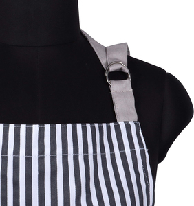 Nouvel tablier en jean rayé avec poche, à suspendre au cou, pour femmes et hommes, idéal pour la cuisine, l'hôtellerie, les cafés, les boulangeries, les serveurs et les chefs. - Product Image 5
