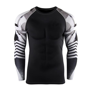 Vêtements de sport pour hommes, t-shirts de compression, séchage rapide, légers et respirants, vêtements d'entraînement pour hommes, t-shirts de compression - Product Image 3