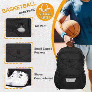 Custom Portable Large Capacity Sports <b>Ball</b> Bag with Shoe Compartment Basketball Soccer Volleyball <b>Training</b> Backpack Waterproof - Product Image 2