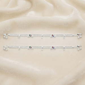 DIVYORO Bracelet de cheville traditionnel en argent Ghungroo - Product Image 2