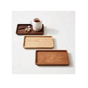 Ensemble de 4 plateaux de service en bois d'acacia, écologiques, durables, de qualité commerciale, finition polie, compatibles lave-vaisselle, pour hôtel - Product Image 6