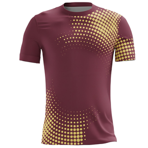 Ensemble de football avancé à dégradé, 100% polyester maille, découpe automatisée, col rond, manches courtes, maillot et short de football - Product Image 2
