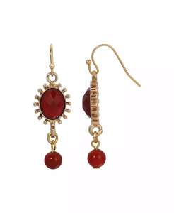Boucles d'oreilles ovales en perles de cristal de verre | 2028 - Product Image 1