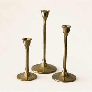 Hot Selling Vintage Brass <b>Candlestick</b> <b>Holders</b> Set of 3 Modern Taper Candle Stand Decorative Candle Stand for Events Parties - Product Image 3