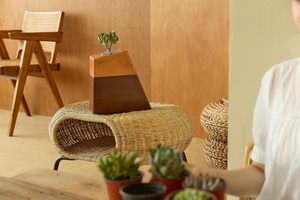 Modern Geometric Wooden Cremation Urn for Human Ashes Indoor Planter <b>Box</b> Luxury Walnut Wood <b>Memorial</b> Keepsake Urn - Product Image 6
