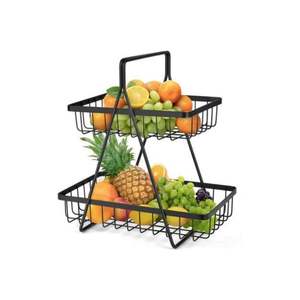 Paniers à fruits et à pain en fer forgé à la main avec un design délicat et robuste, idéaux pour la présentation des fruits et des produits de boulangerie - Product Image 1