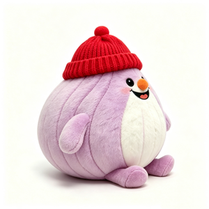 Peluche de ajo personalizado con brazos y piernas, peluche con temática de alimentos/vegetales, almohada de ajo suave, juguete de peluche de ajo morado - Product Image 1