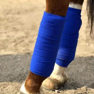 EQUILUX HANDCRAFT BOUTIQUE Bandages de protection pour chevaux en polaire de nylon bleu, doux et durables, pour l'équitation - Product Image 2