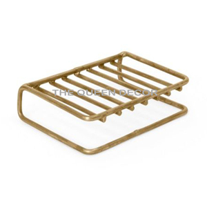 Gold Finished <b>Soap</b> Dish with Stand Wholesale Factory Supply Bathroom Products Metal <b>Soap</b> Dish Bathroom <b>Sets</b> - Product Image 4