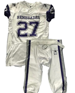 Uniforme de football américain pour jeunes enfants conception d'équipe personnalisée nom numéro Logo maquettes gratuites maillots réversibles de football américain - Product Image 1